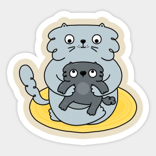 Mom cat & kitten Sticker